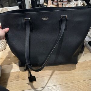 Kate spade tote bag black leather